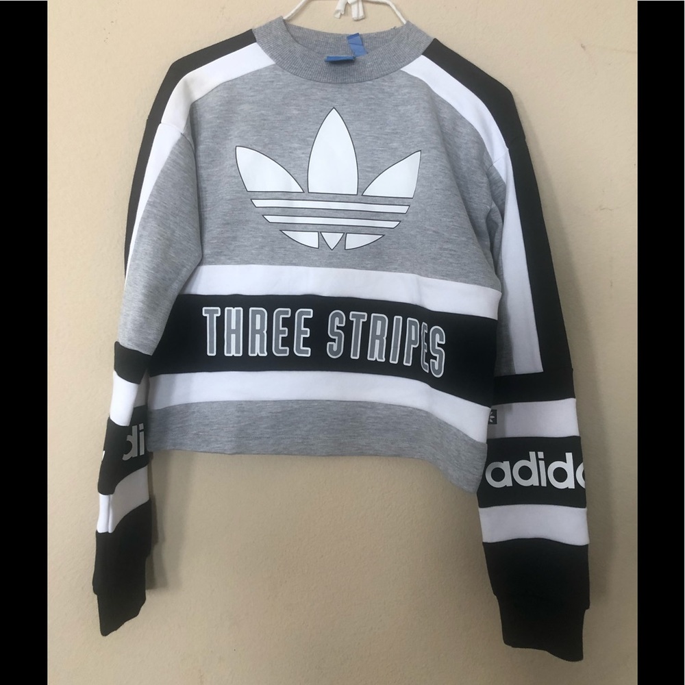 Adidas three stripe sweater